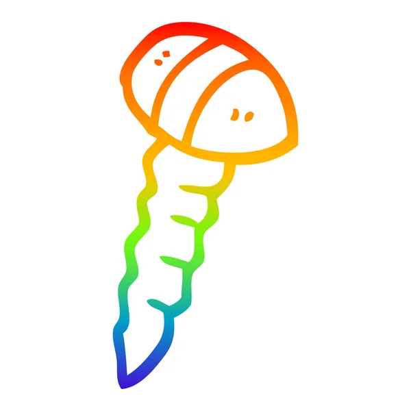 Linea gradiente arcobaleno disegno vite del fumetto — Vettoriale Stock