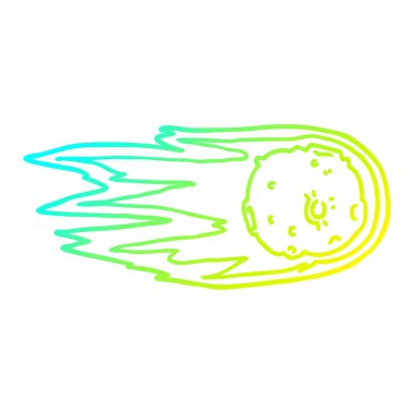 soğuk degrade çizgi çizim karikatür kuyruklu yıldız