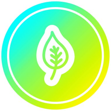 soğuk degrade spektrumda doğal yaprak dairesel