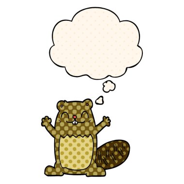 çizgi film kunduz ve çizgi roman tarzında düşünce balonu