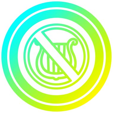 soğuk degrade spektrumda hiçbir müzik dairesel