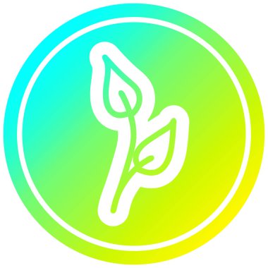 soğuk degrade spektrumda doğal yaprak dairesel