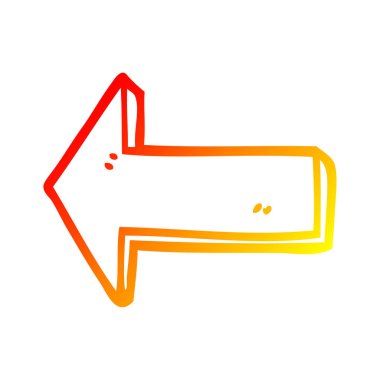 sıcak degrade çizgi çizim karikatür yönlendirme oku