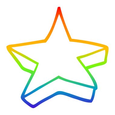 gökkuşağı gradyan çizgi çizim karikatür çekim yıldız