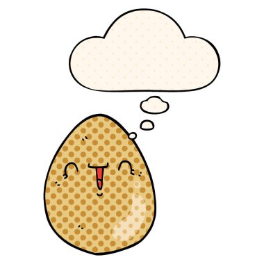 çizgi film yumurtası ve çizgi roman tarzında düşünce balonu