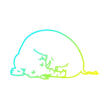 soğuk degrade çizgi çizim karikatür ölü mamut