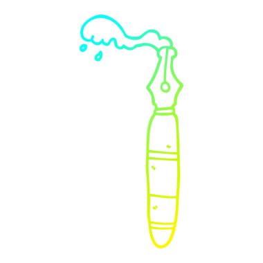 soğuk degrade çizgi çizim karikatür dolma kalem