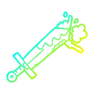 soğuk degrade çizgi kanlı karikatür kılıç çizim