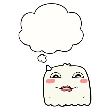 karikatür hayalet ve düşünce balonu