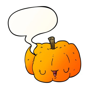 karikatür kabak ve konuşma balcı pürüzsüz degrade tarzında