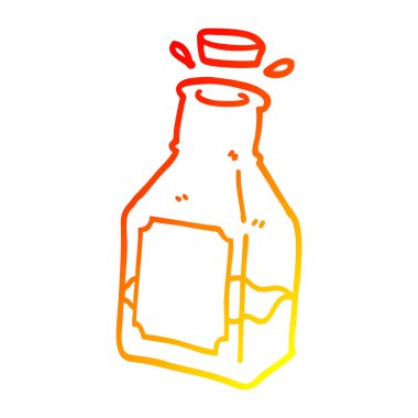 sıcak degrade çizgi çizim karikatür içecek dekantör