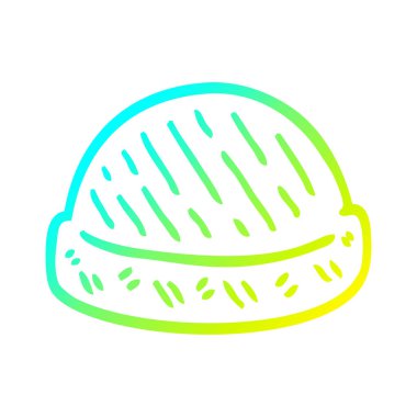 soğuk degrade çizgi çizim karikatür kış şapkaları