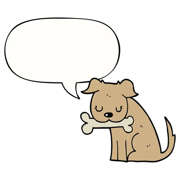 Perro de dibujos animados y burbuja del habla — Archivo Imágenes Vectoriales