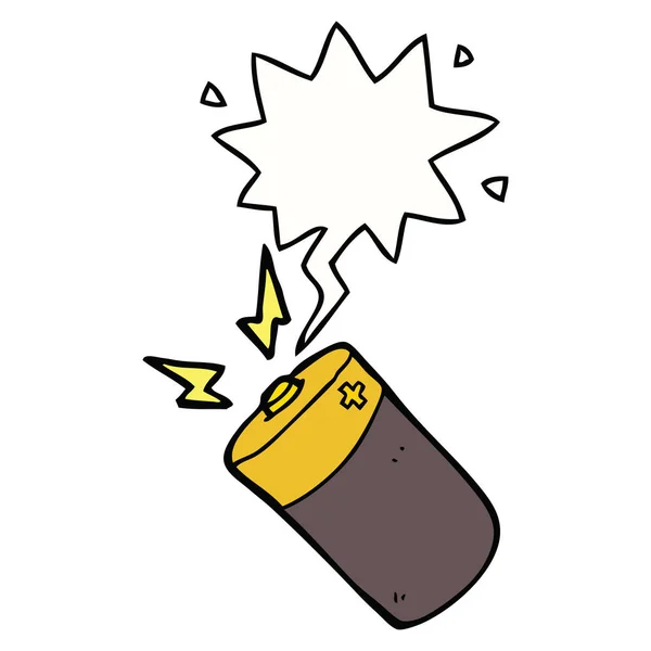 卡通电池和语音气泡 — 图库矢量图片