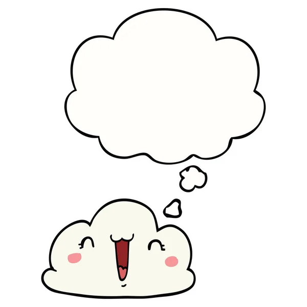 Karikatúra felhő és a gondolat buborék — Stock Vector