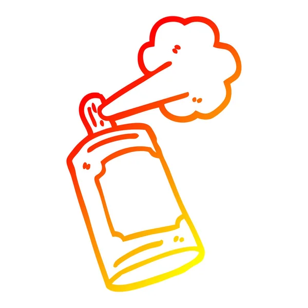 Linha de gradiente quente desenho de spray de desenho animado pode —  Vetores de Stock