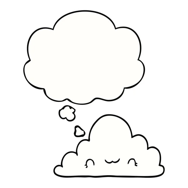 Милый мультфильм облако и мыльный пузырь — стоковый вектор