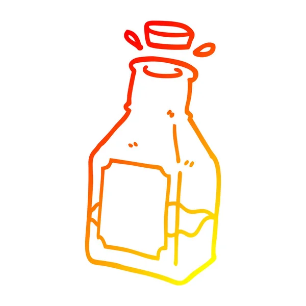 Chaud gradient ligne dessin dessin animé boisson dans carafe — Image vectorielle