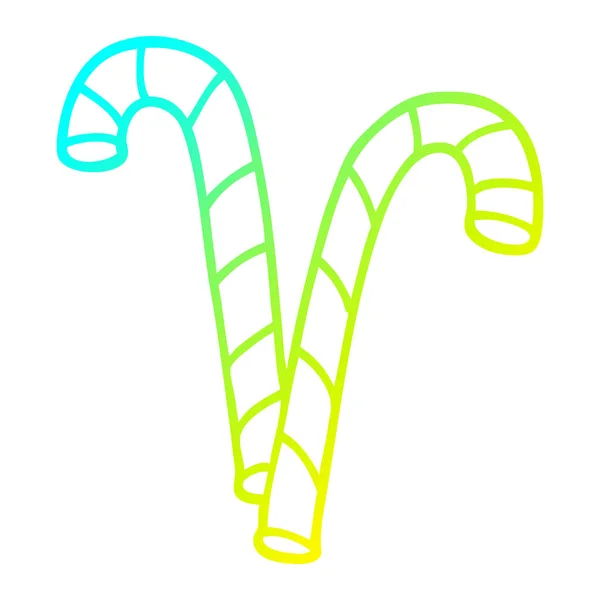 Studená Přechodová čára kresba kreslená růžová cukrová třtina — Stockový vektor