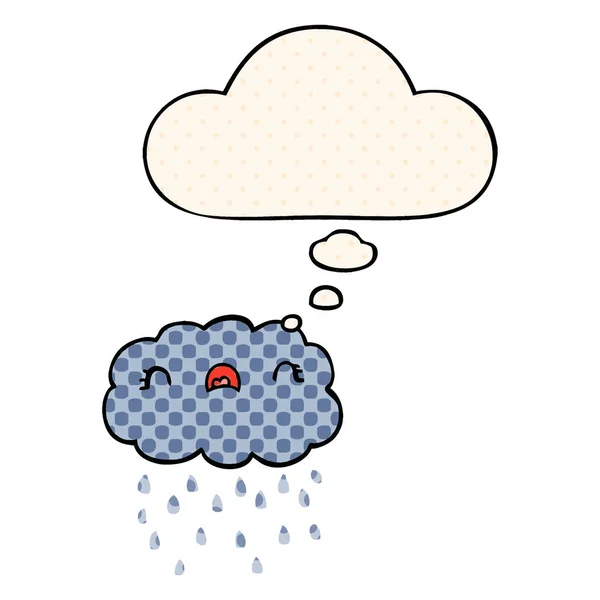 Χαριτωμένο καρτούν σύννεφο και σκέψη φούσκα σε στυλ κόμικ — Διανυσματικό Αρχείο