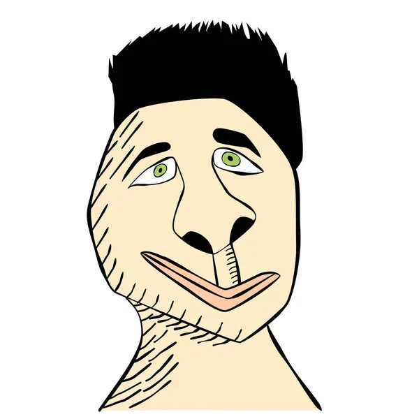 Bir gerçeküstü komik portre, kabataslak çizim.