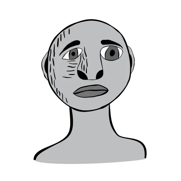 Bir gerçeküstü komik portre, kabataslak çizim.