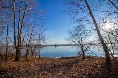 Donmuş nehir kıyısında