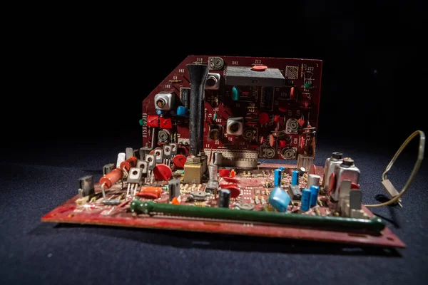 Elektronik Devre Kapatın Mikroçipler Elektronik Elementler — Stok fotoğraf