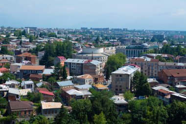 Şehir manzarası, yukarıdan manzara. Panorama
