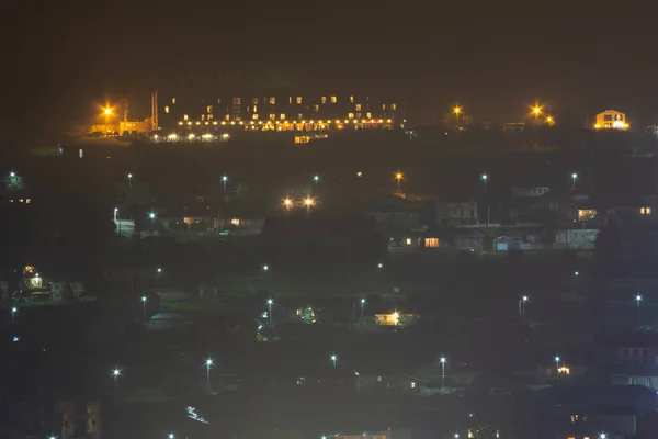 Paisaje Ciudad Nocturna Vista Desde Arriba — Foto de Stock