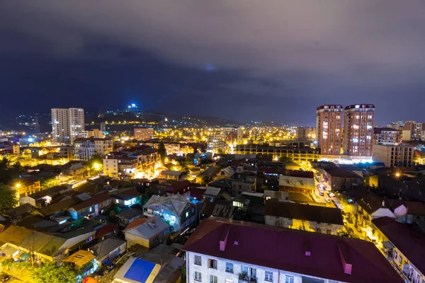 Paisagem Noturna Cidade Vista Cima — Fotografia de Stock