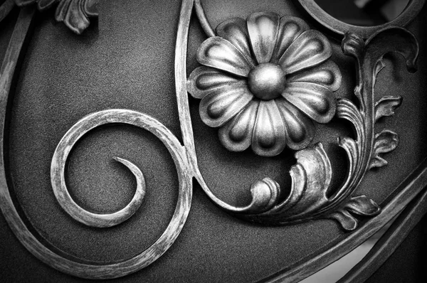 Decoraciones Puertas Metálicas Decorativas Forjadas Con Flores Acero — Foto de Stock