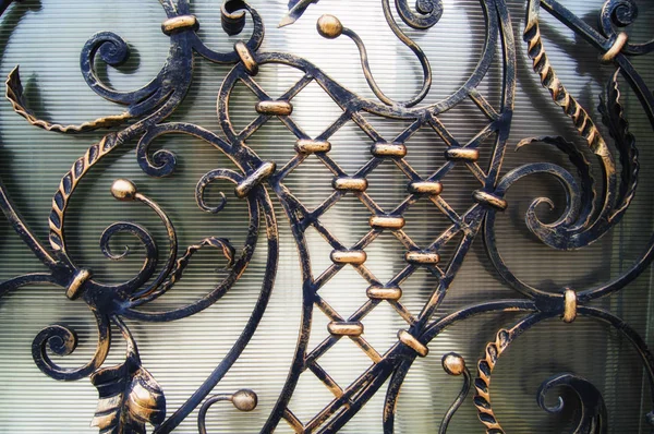 Metal Dekoratif Öğeler Kapıları Dövme — Stok fotoğraf
