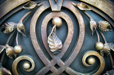 Demirci iş. Metal geçit işleme öğeleri