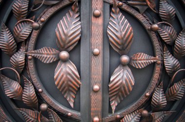 Sforged metal öğeleri üzerinde güzel metal kapı bırakır.