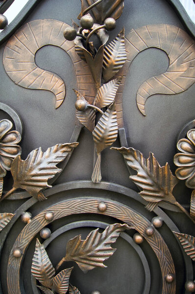 Decorative metal ornaments forged gates