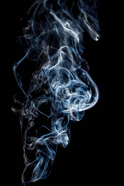 Close Abstract Beautiful Smoke Black Isolated Background Blur Soft Focus — Stock Photo, Image