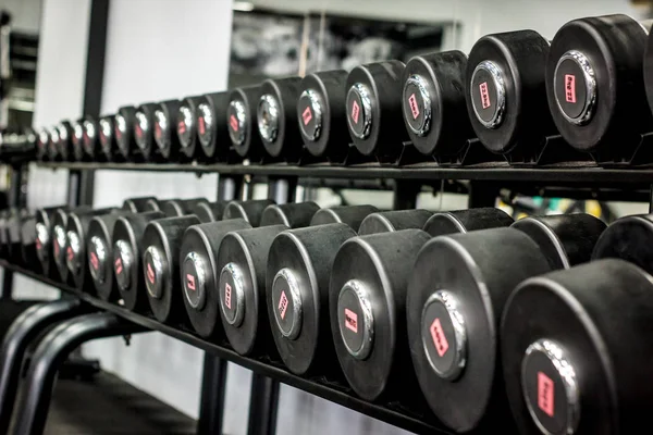 Üres edzőterem, fitnesz és testépítő, fitness berendezés egy — Stock Fotó