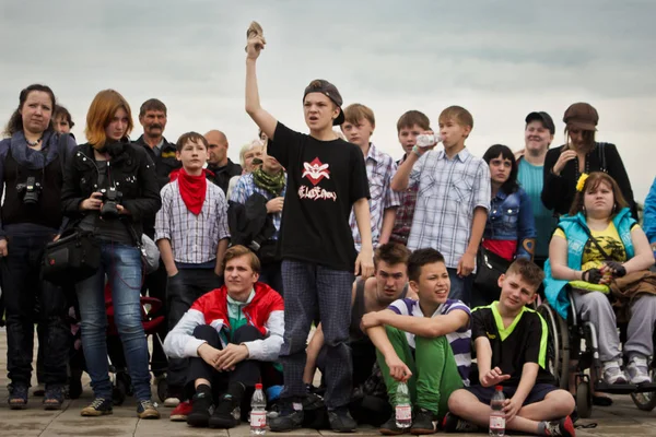 Russland Jaroslawl Mai 2013 Breakdance Battle Wettbewerb Einer Straße Unter — Stockfoto