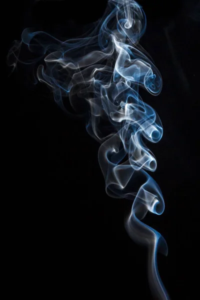 Close Abstract Beautiful Smoke Black Isolated Background Blur Soft Focus — Stock Photo, Image