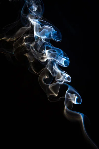 Close Abstract Beautiful Smoke Black Isolated Background Blur Soft Focus — Stock Photo, Image