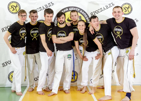 Rosja Yaroslavl Maja 2018 Grupa Osób Biorących Udział Capoeira Siłowni — Zdjęcie stockowe