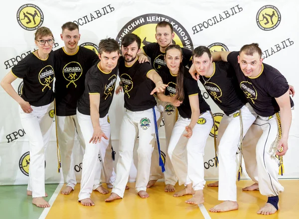 Rosja Yaroslavl Maja 2018 Grupa Osób Biorących Udział Capoeira Siłowni — Zdjęcie stockowe