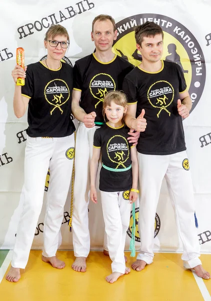 Russia Yaroslavl May 2018 Group People Involved Capoeira Gym Warm — Stock Photo, Image