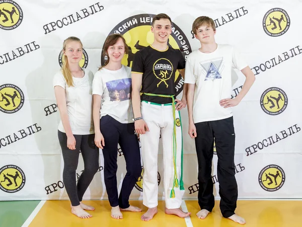 Rosja Yaroslavl Maja 2018 Grupa Osób Biorących Udział Capoeira Siłowni — Zdjęcie stockowe