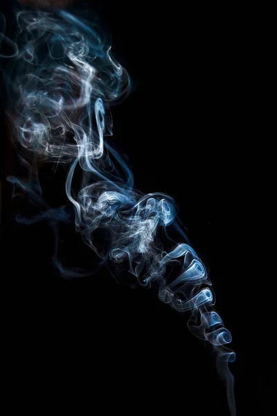 Close Abstract Beautiful Smoke Black Isolated Background Blur Soft Focus — Stock Photo, Image