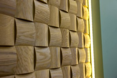 Modern ev iç oturma odası dekor öğeleri ve lüks boş daire dekor doku ve sıcak 3d ahşap duvar lambalı parçalarını