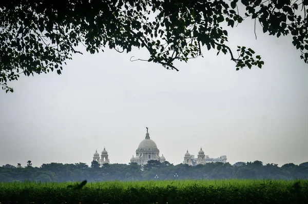 Mooi Beeld Van Victoria Memorial Module Van Afstand Van Moidan — Stockfoto