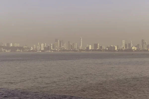 Mumbai India February Gateway India Sky Line View Marine Drive — 스톡 사진