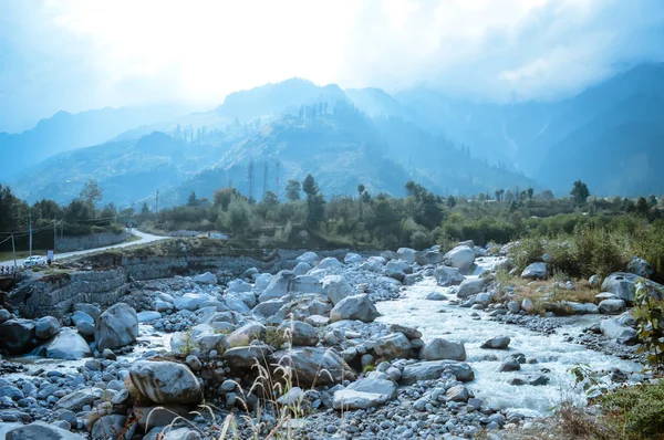 Landschaft Blick Auf Manali Stadt Himachal Pradesh Kullu Indien — Stockfoto